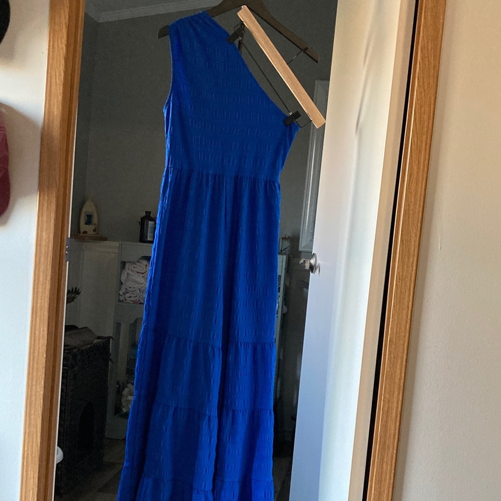 SHEIN Royal Blue One-Shoulder Jumpsuit